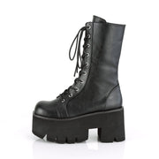 Demonia ASHES-105 Mid-Calf Boot (Black Vegan Leather)