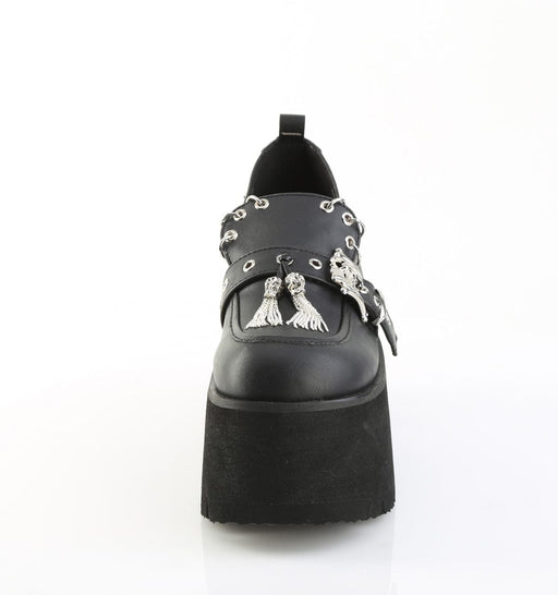 Demonia ASHES-38 Pump (Black Vegan Leather)