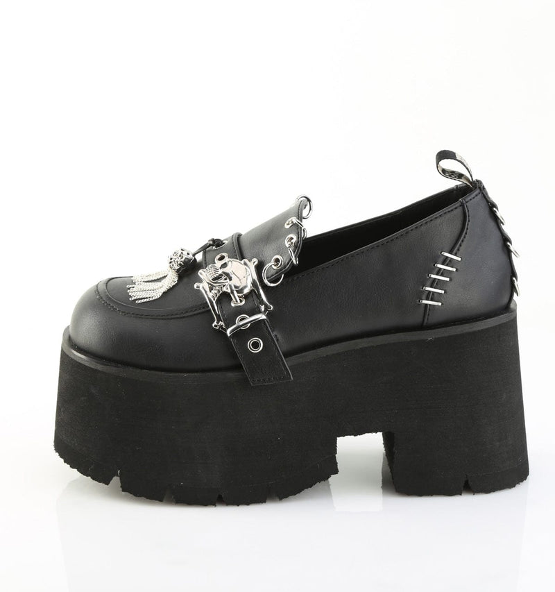 Demonia ASHES-38 Pump (Black Vegan Leather)
