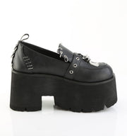 Demonia ASHES-38 Pump (Black Vegan Leather)