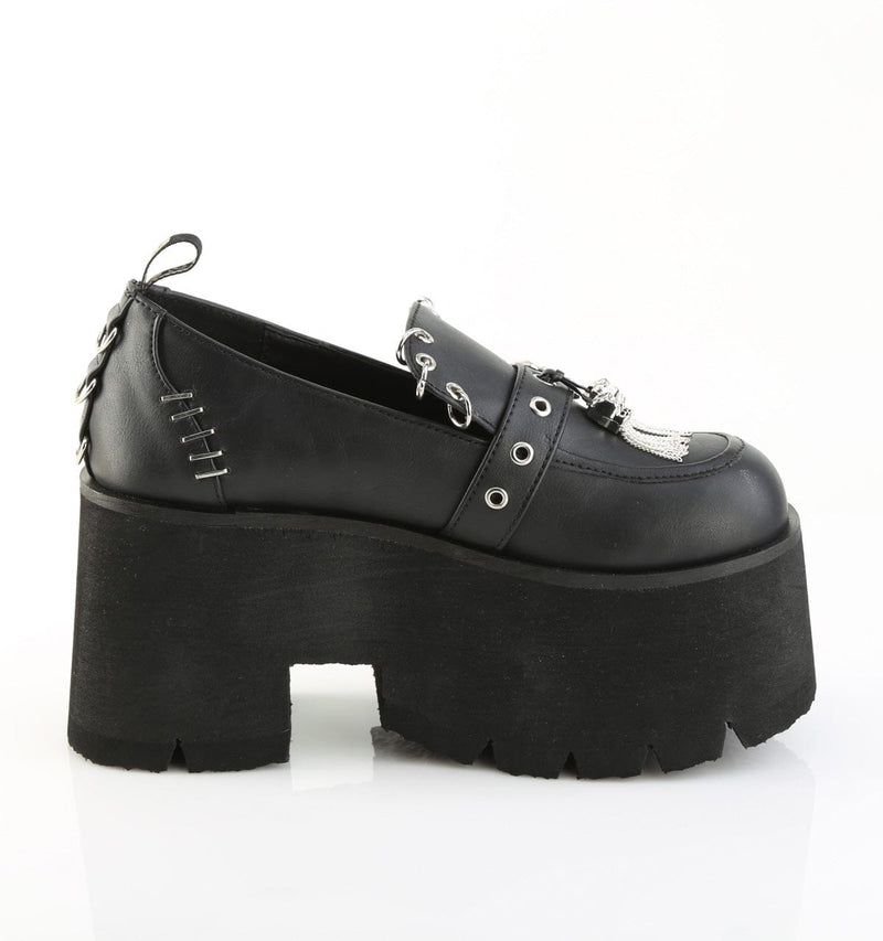 Demonia ASHES-38 Pump (Black Vegan Leather)