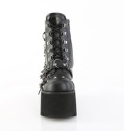 Demonia ASHES-52 Ankle Boot (Black Vegan Leather)