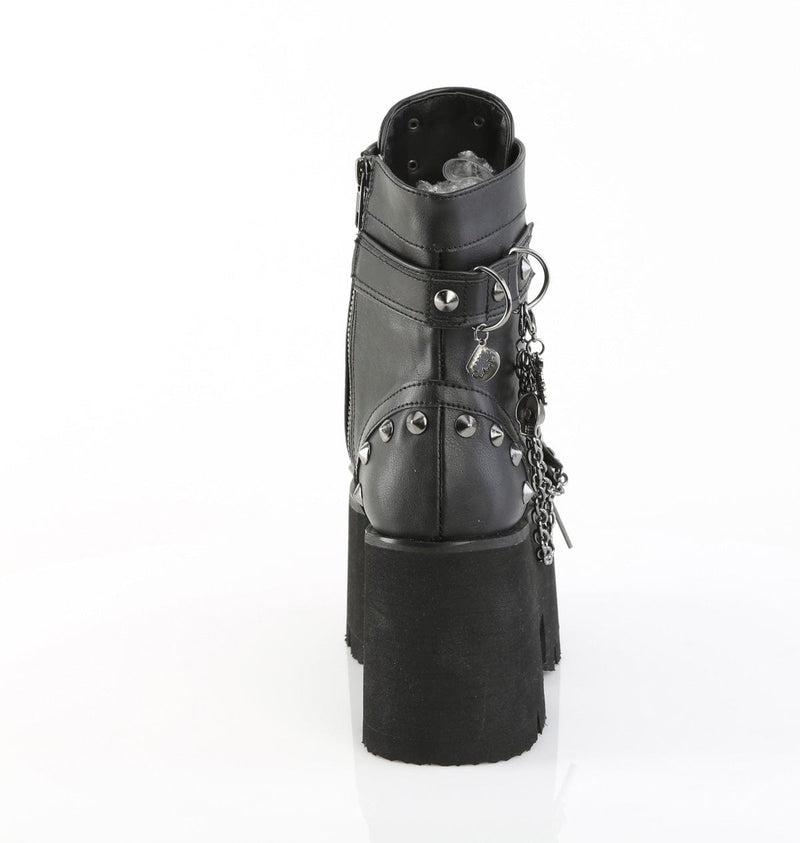 Demonia ASHES-52 Ankle Boot (Black Vegan Leather)