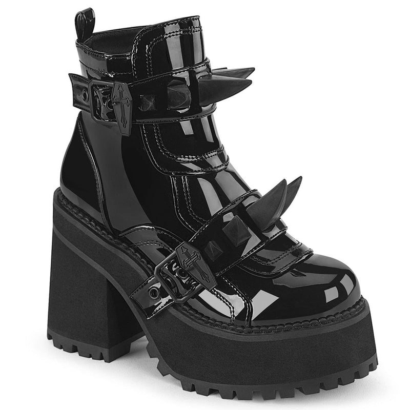 Demonia ASSAULT-72 Ankle Boot (Black Patent) 6