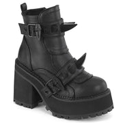 Demonia ASSAULT-72 Ankle Boot (Black Vegan Leather) 6