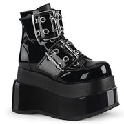 Demonia BEAR-104 Ankle Boot (Black Patent-Vegan Leather) 6