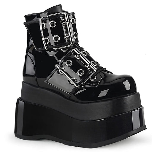 Demonia BEAR-104 Ankle Boot (Black Patent-Vegan Leather) 6