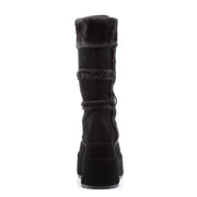 Demonia BEAR-202 Mid-Calf Boot (Black Vegan Suede)