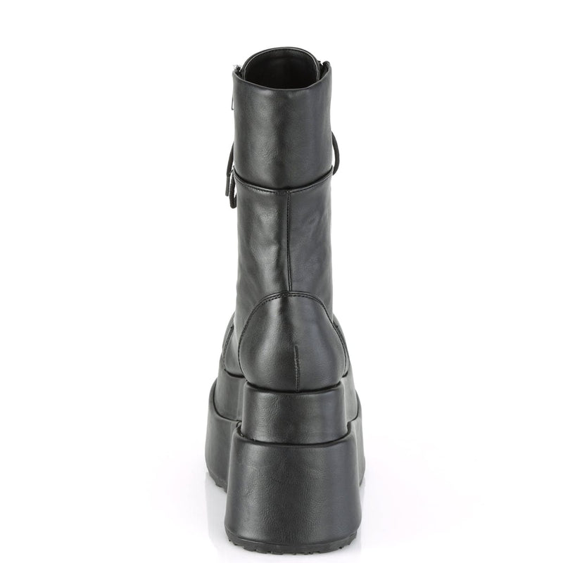 Demonia BEAR-265 Mid-Calf Boot (Black Vegan Leather)