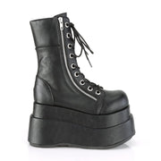 Demonia BEAR-265 Mid-Calf Boot (Black Vegan Leather)