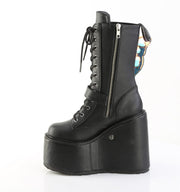 Demonia BLAZE-158 Mid-Calf Boot (Black Vegan Leather-Magic Mirror)