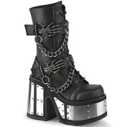 Demonia CAMEL-120 Ankle Boot (Black Vegan Leather)