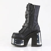 Demonia CAMEL-120 Ankle Boot (Black Vegan Leather)
