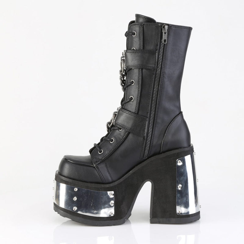 Demonia CAMEL-120 Ankle Boot (Black Vegan Leather)