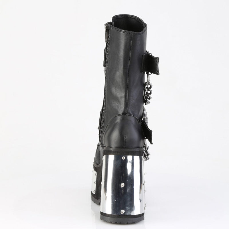 Demonia CAMEL-120 Ankle Boot (Black Vegan Leather)