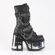 Demonia CAMEL-120 Ankle Boot (Black Vegan Leather)