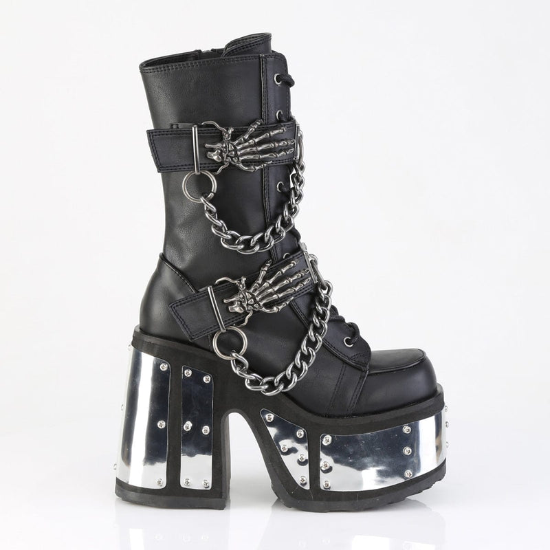 Demonia CAMEL-120 Ankle Boot (Black Vegan Leather)