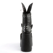 Demonia CAMEL-202 Ankle Boot (Black Vegan Leather)