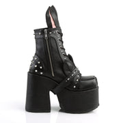 Demonia CAMEL-202 Ankle Boot (Black Vegan Leather)