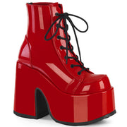 Demonia CAMEL-203 Ankle Boot (Red Patent)