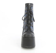 Demonia CAMEL-203-PT Ankle Boot (Black Vegan Leather)