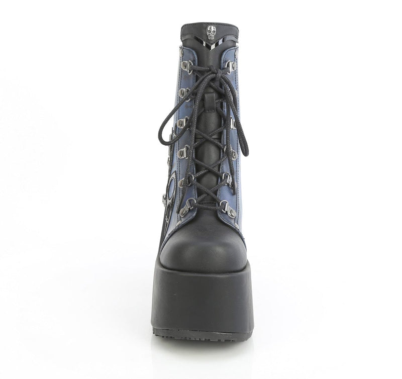 Demonia CAMEL-203-PT Ankle Boot (Black Vegan Leather)