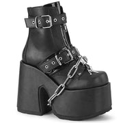 CAMEL-205 Ankle Boot (Black Vegan Leather)