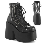 Demonia CAMEL-208 Ankle Boot (Black Vegan Leather)
