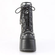 Demonia CAMEL-208 Ankle Boot (Black Vegan Leather)