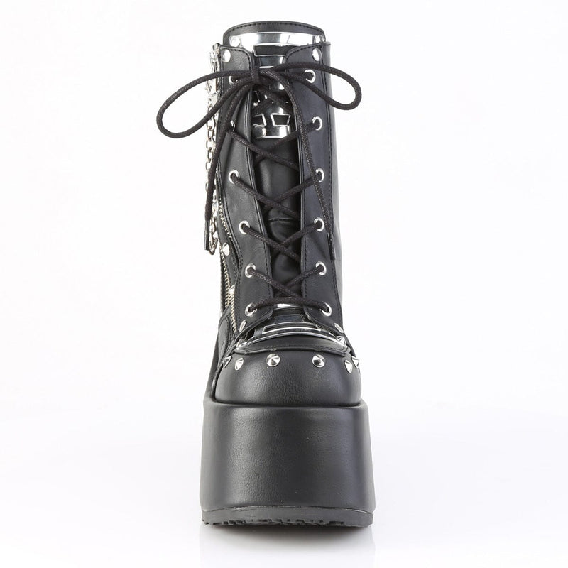 Demonia CAMEL-208 Ankle Boot (Black Vegan Leather)