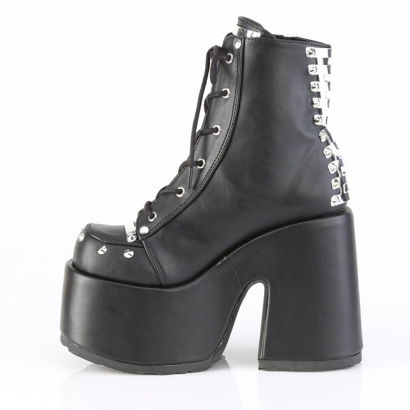 Demonia CAMEL-208 Ankle Boot (Black Vegan Leather)