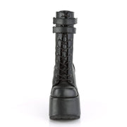 Demonia CAMEL-250 Mid-Calf Boot (Black Vegan Leather)