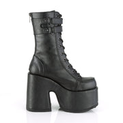 Demonia CAMEL-250 Mid-Calf Boot (Black Vegan Leather)