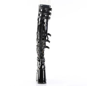 Demonia CAMEL-308 Thigh High Boot (Black Patent)
