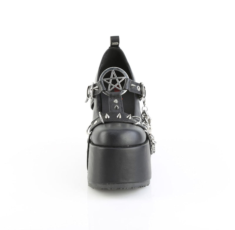 Demonia CAMEL-33 Mary Jane (Black Vegan Leather)
