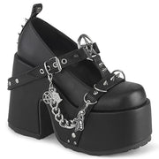 Demonia CAMEL-33 Mary Jane (Black Vegan Leather)