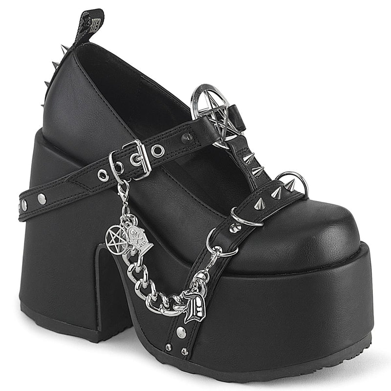 Demonia CAMEL-33 Mary Jane (Black Vegan Leather)