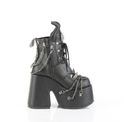 Demonia CAMEL-64 Ankle Boot (Black Vegan Leather)