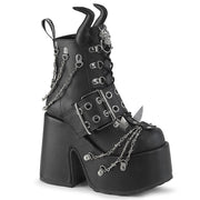 Demonia CAMEL-64 Ankle Boot (Black Vegan Leather)