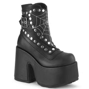 Demonia CAMEL-70 Mid-Calf Boot (Black Vegan Leather) 6