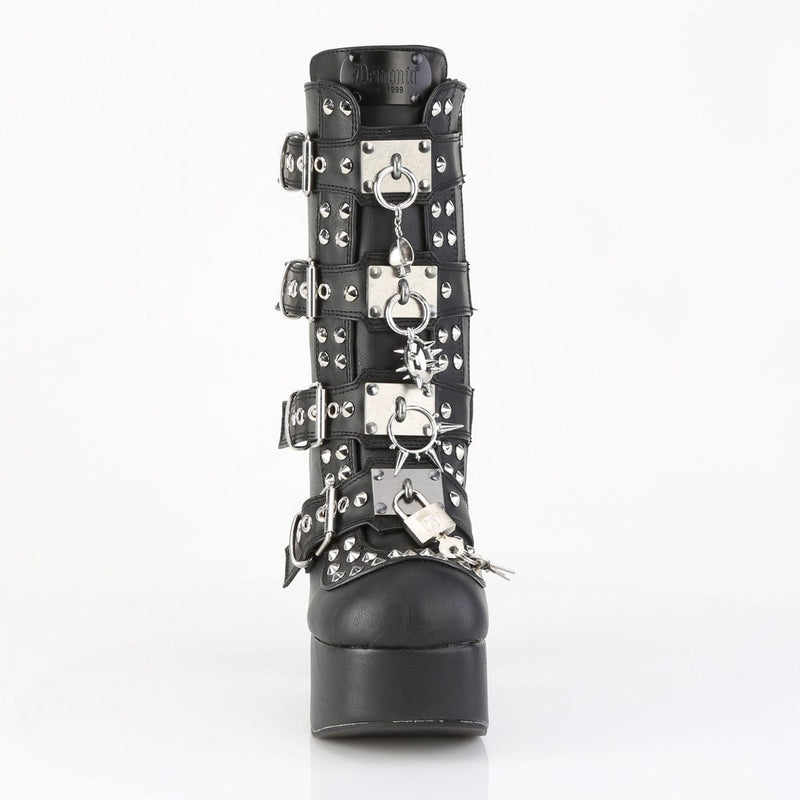 Demonia CHARADE-118 Ankle Boot (Black Vegan Leather)