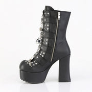 Demonia CHARADE-118 Ankle Boot (Black Vegan Leather)
