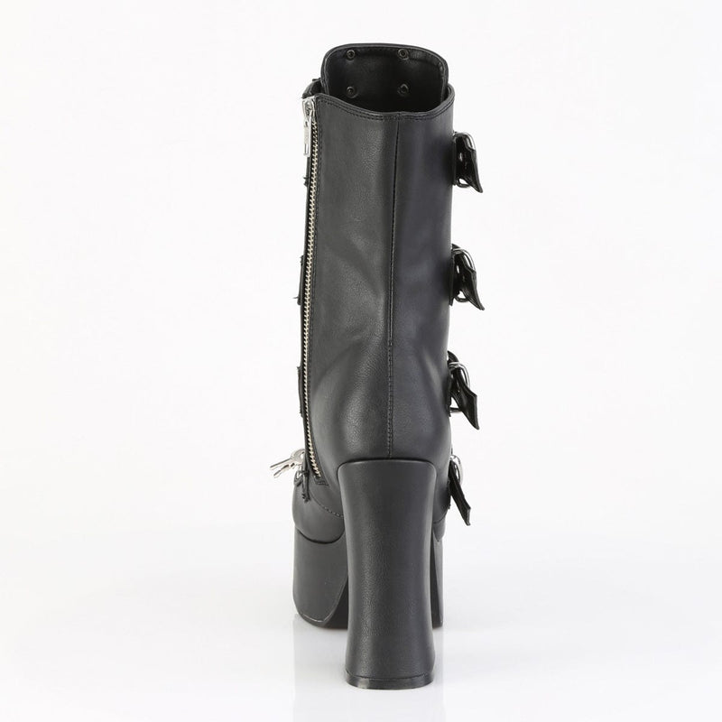 Demonia CHARADE-118 Ankle Boot (Black Vegan Leather)