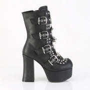Demonia CHARADE-118 Ankle Boot (Black Vegan Leather)
