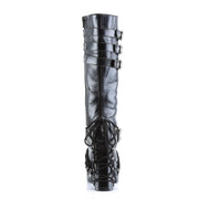 Demonia CHARADE-206 Knee High Boot (Black Vegan Leather)