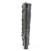 Demonia CHARADE-211 Knee High Boot (Black Vegan Leather)
