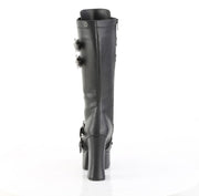 Demonia CHARADE-230 Knee High Boot (Black Vegan Leather)