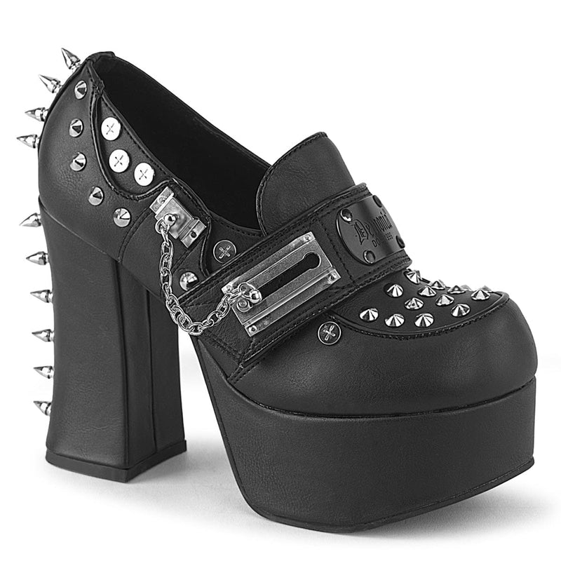Demonia CHARADE-32 Pump (Black Vegan Leather)