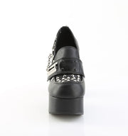 Demonia CHARADE-32 Pump (Black Vegan Leather)