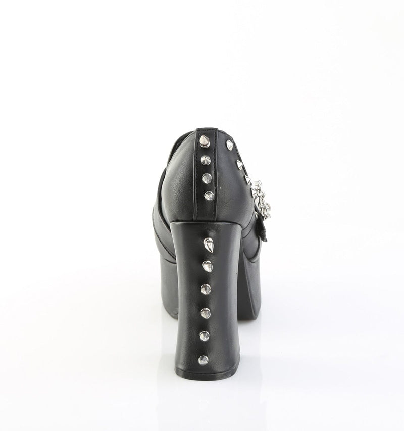 Demonia CHARADE-32 Pump (Black Vegan Leather)